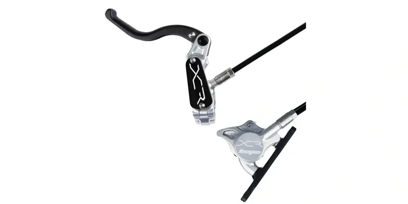 Hope XCR Pro X2 Rear Hydraulic PM Disc Brake and Lever Set in Silver